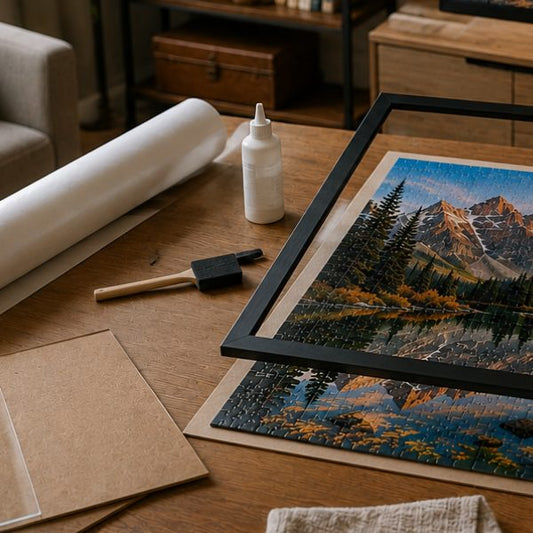 glue and frame your finished puzzle